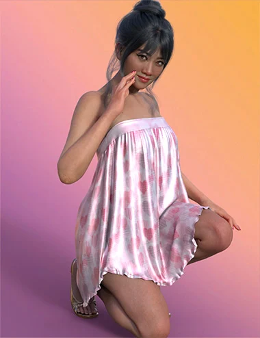 SIC Eunice dForce Summer Dress for Genesis 9