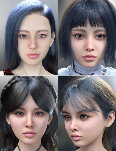 Vo Cora and Young, and Vo Joni and Young HD for Genesis 9 Character Bundle