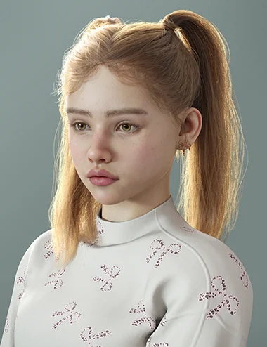 dForce Elegant Double Braids Hair for Genesis 9