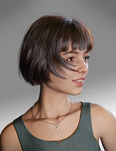 dForce Short Fringe Hair for Genesis 9