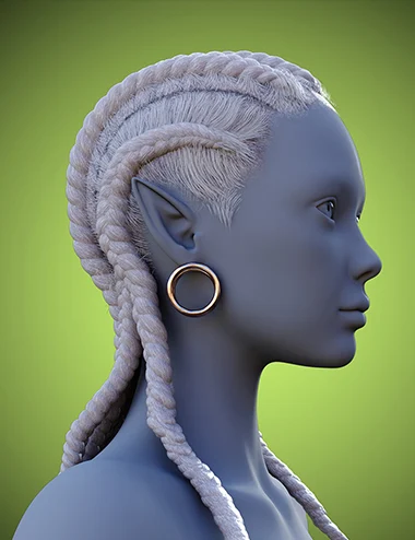 Sevenly Braid Hair for Genesis 9