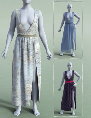 JW dForce Long Dress for Genesis 9