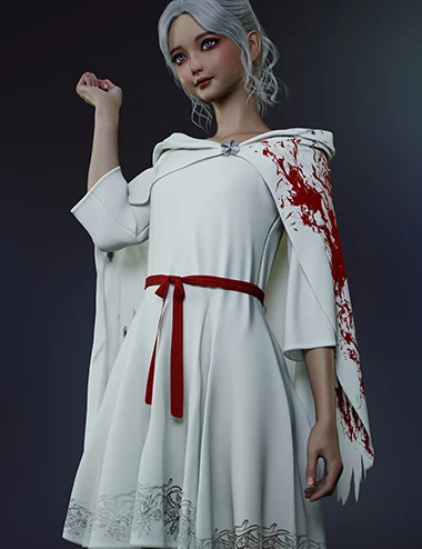 dForce Dress And Cloak Outfit for Genesis 9