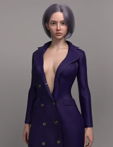 EG Qwnr9 HD, dForce EG Fashion Coat and dForce EG Dress 04 for Genesis 9 Bundle