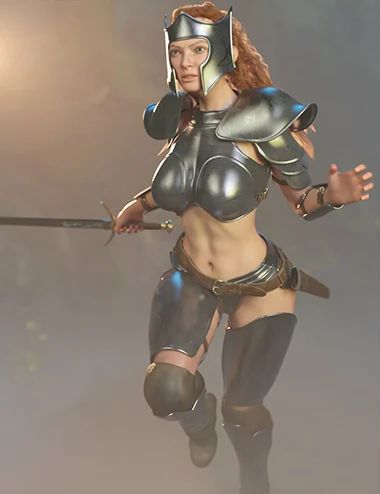 dForce Roseblade Outfit for Genesis 9 and 8 Female
