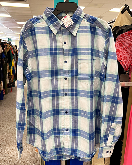 Plaid shirt found at dd's