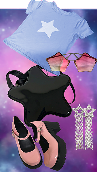 Collection of star themed clothing