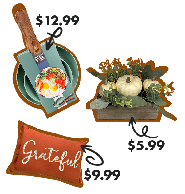 Home decor from $ 6 to $13