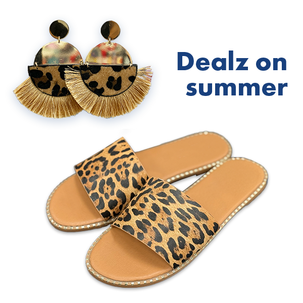 Deals on cheetah earrings and cheetah sandals. 