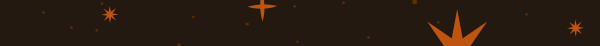 Brown banner with orange stars