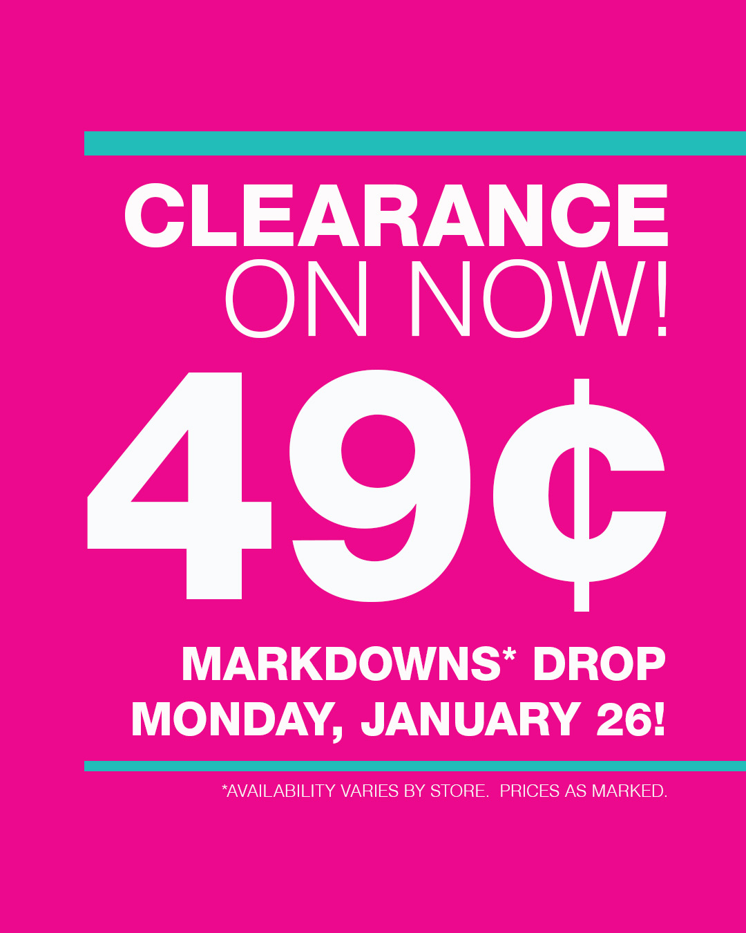 49 Cent Clearance