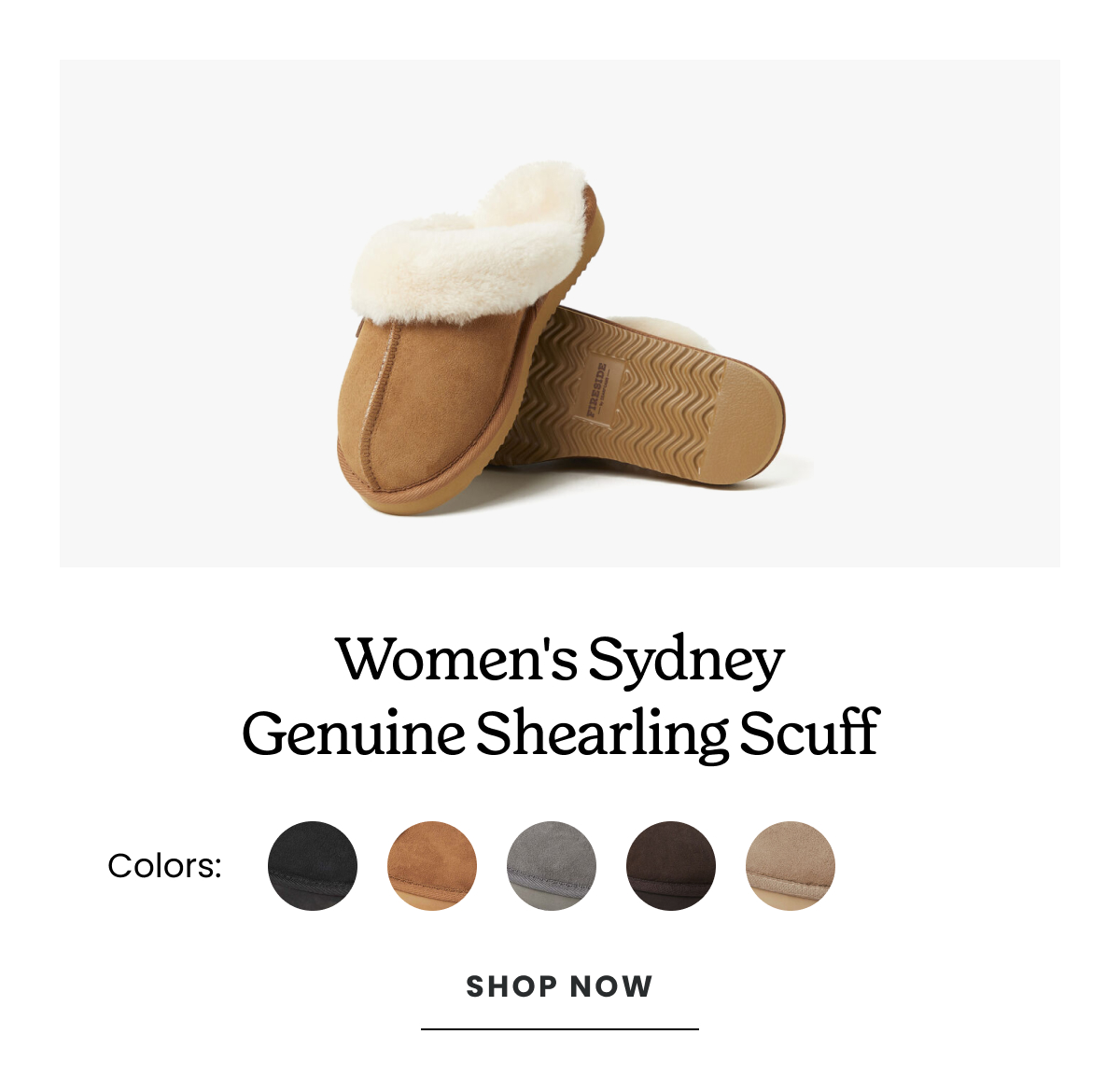Sydney Genuine Shearling Scuff >