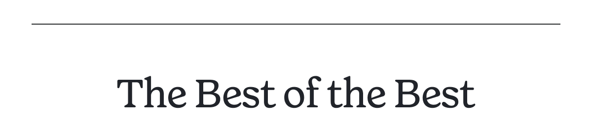 The Best of the Best >