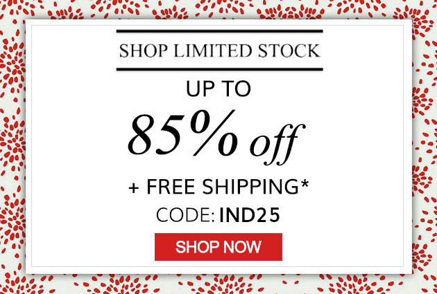85% OFF WITH&nbsp;CODE: IND25