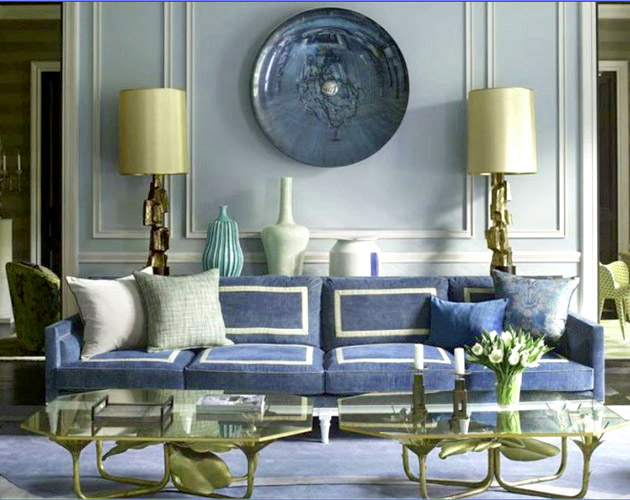UPHOLSTERY IN DUSTY BLUE