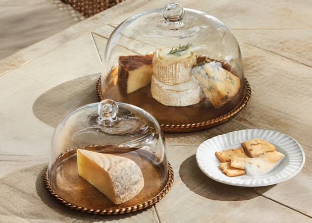 THE NAPA GOLD BRAIDEN TRAY WITH CLOCHE
