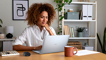 Young Woman Working From Home Office