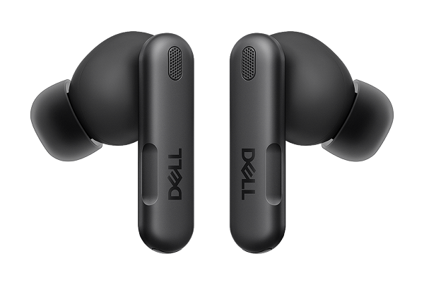 A pair of Dell Pro Plus ANC Earbuds.