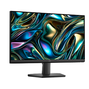 A Dell monitor on a dark gray background.