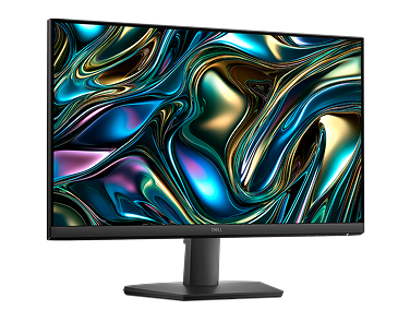 A Dell monitor on a dark gray background.