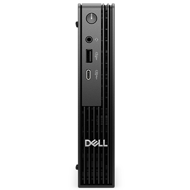 A Dell desktop computer on a dark gray background.