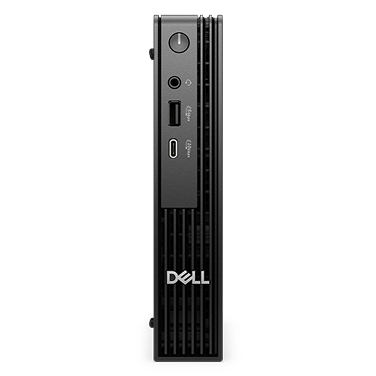 A Dell desktop computer on a dark gray background.