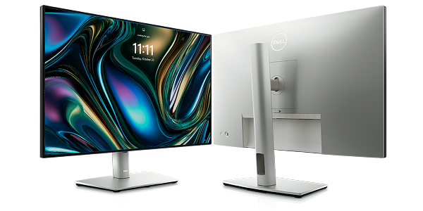 Front and rear images of a Dell UltraSharp 24 inch monitor. 