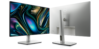 Front and rear images of a Dell UltraSharp 24 inch monitor. 