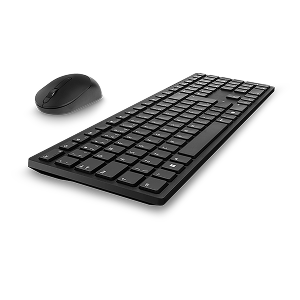 A Dell wireless keyboard and mouse.