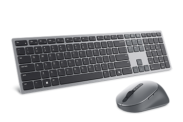 A Dell wireless keyboard and mouse.