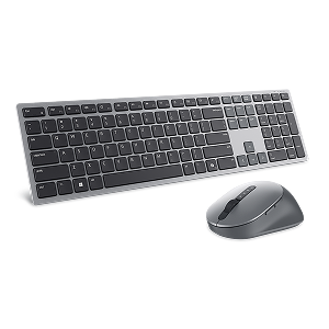 A Dell wireless keyboard and mouse.