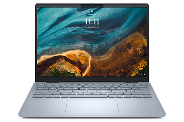 A Dell 14 Plus Laptop on a dark background.