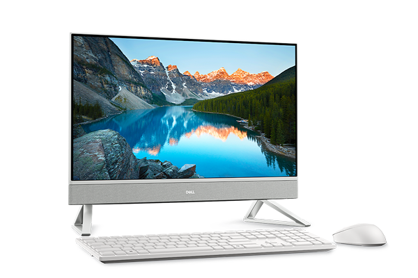 A Dell 24 All in one non touch desktop computer and a Dell wireless keyboard and mouse.