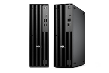 Two Dell Pro Slim Desktop computers next to each other.