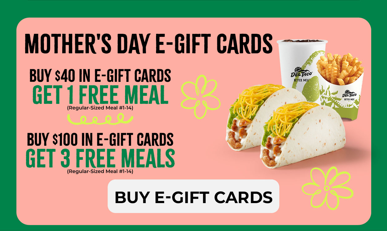 MOTHER'S DAY E-GIFT CARDS