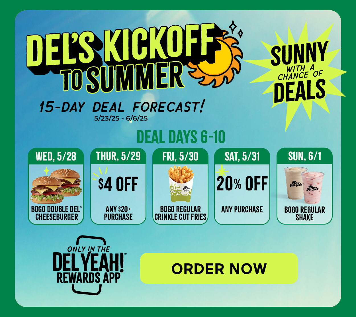 DEL'S KICKOFF TO SUMMER