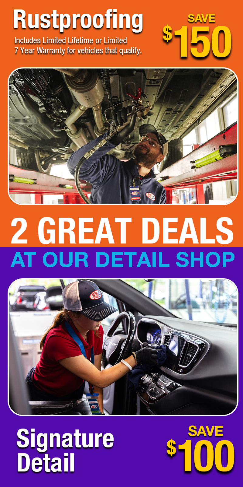 Rustproofing $150 off