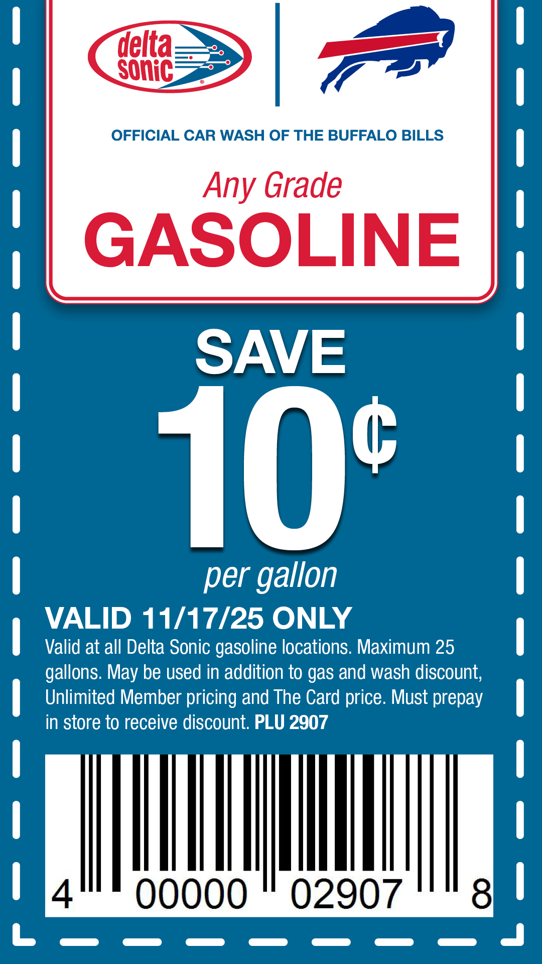 10 cents off a gallon of gas