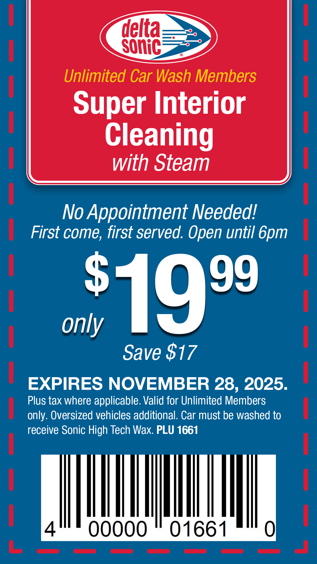 super interior cleaning with steam $19.99 plu 1661