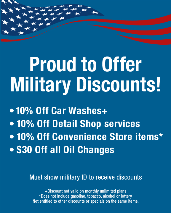Proud to offer military discounts