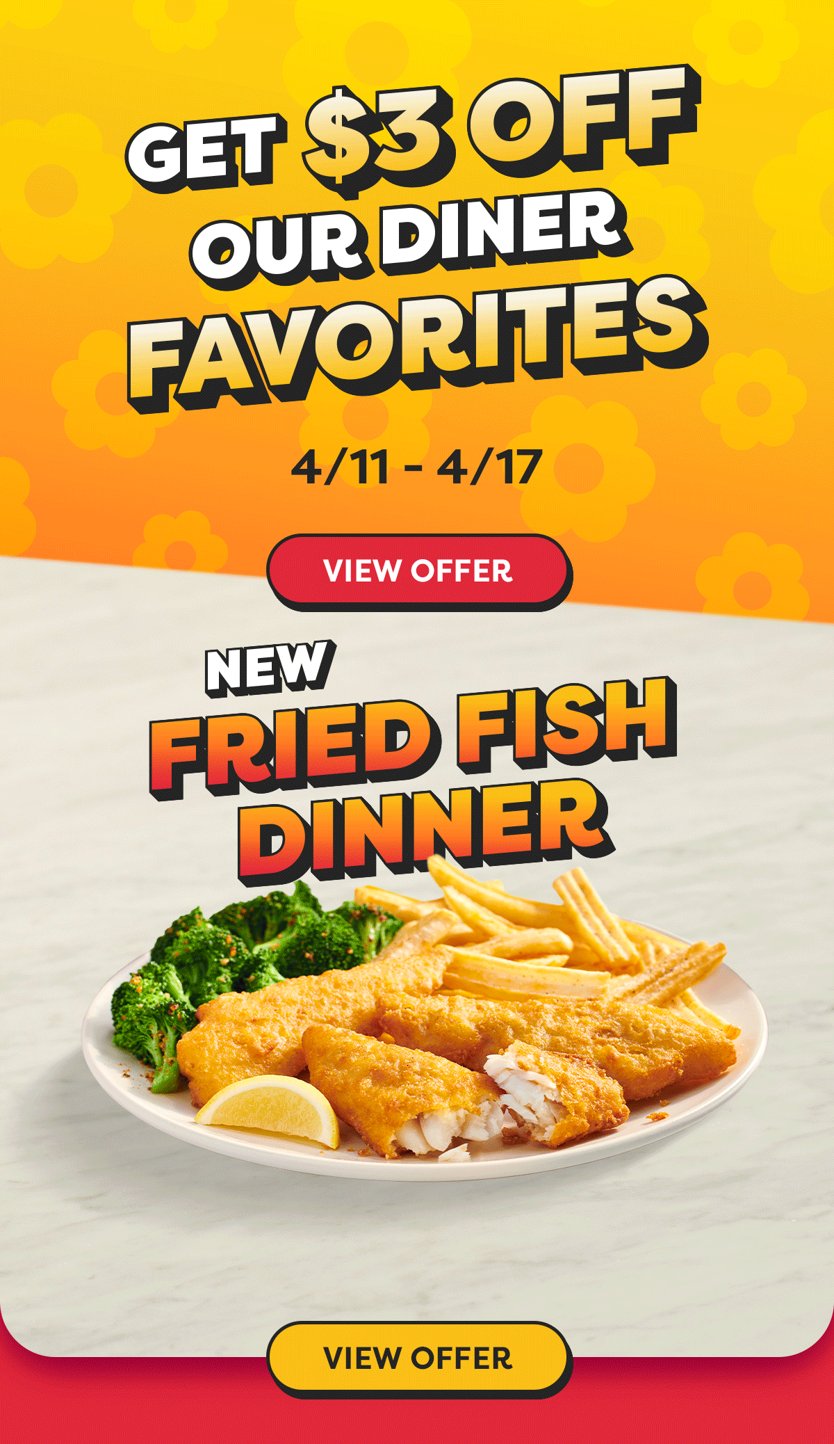 GET $3 OFF OUR DINER FAVORITES
