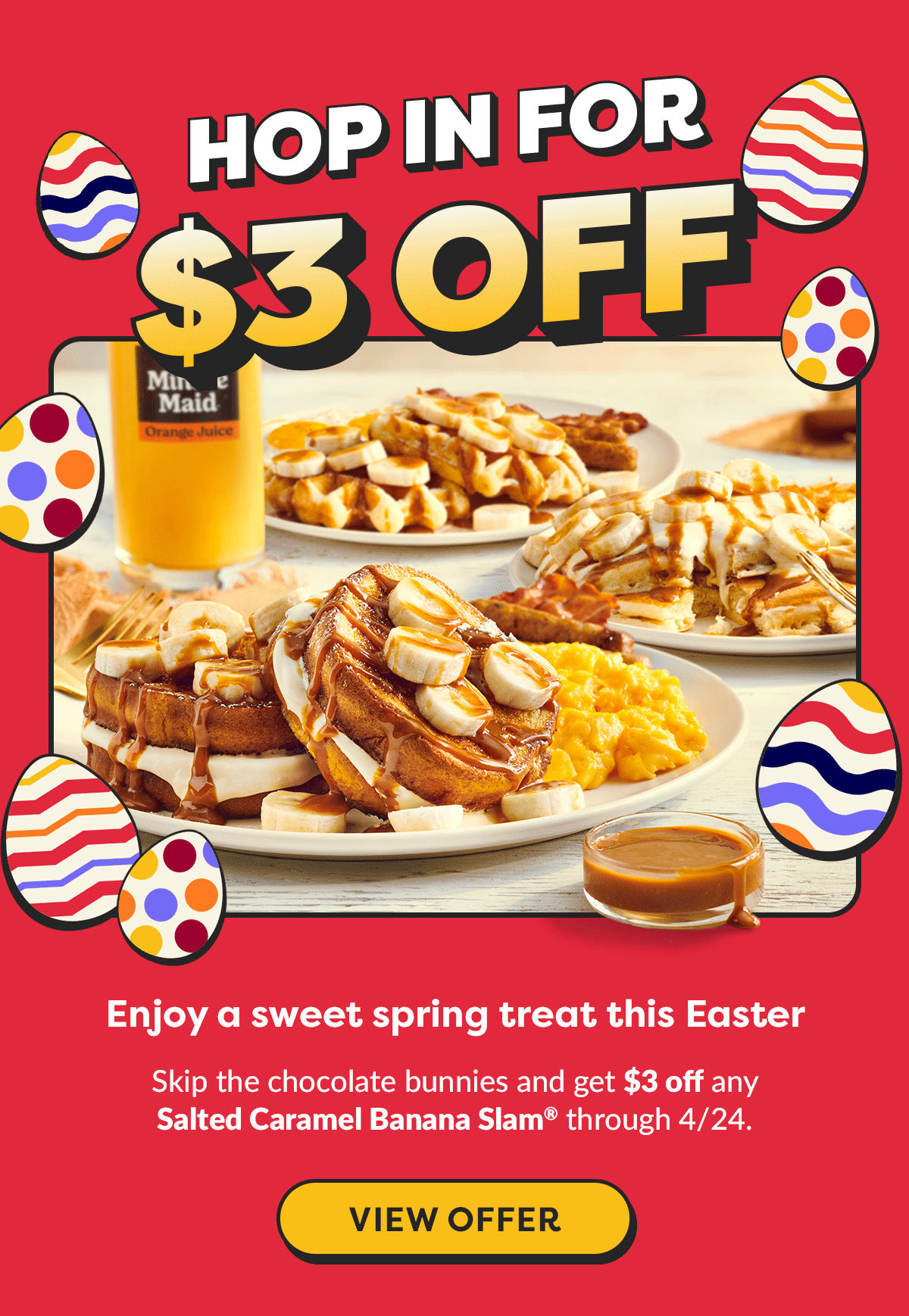 HOP IN FOR $3 OFF