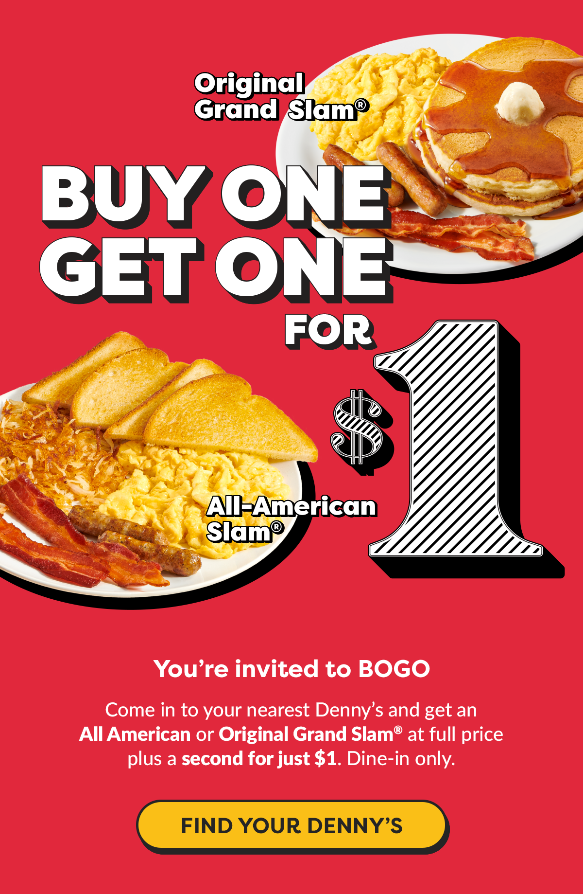 BUY ONE GET ONE FOR $1
