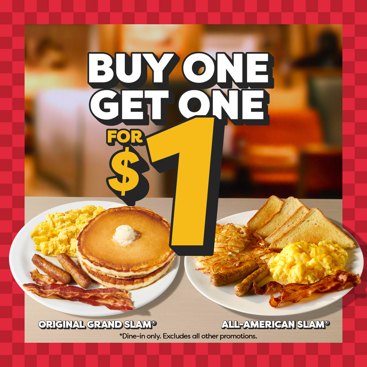 BUY ONE GET ONE FOR $1