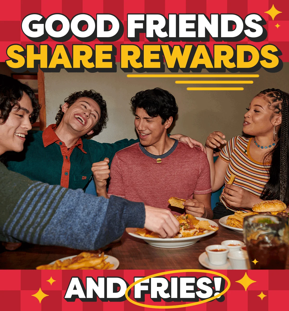 Good Friends Share Rewards and Fries!