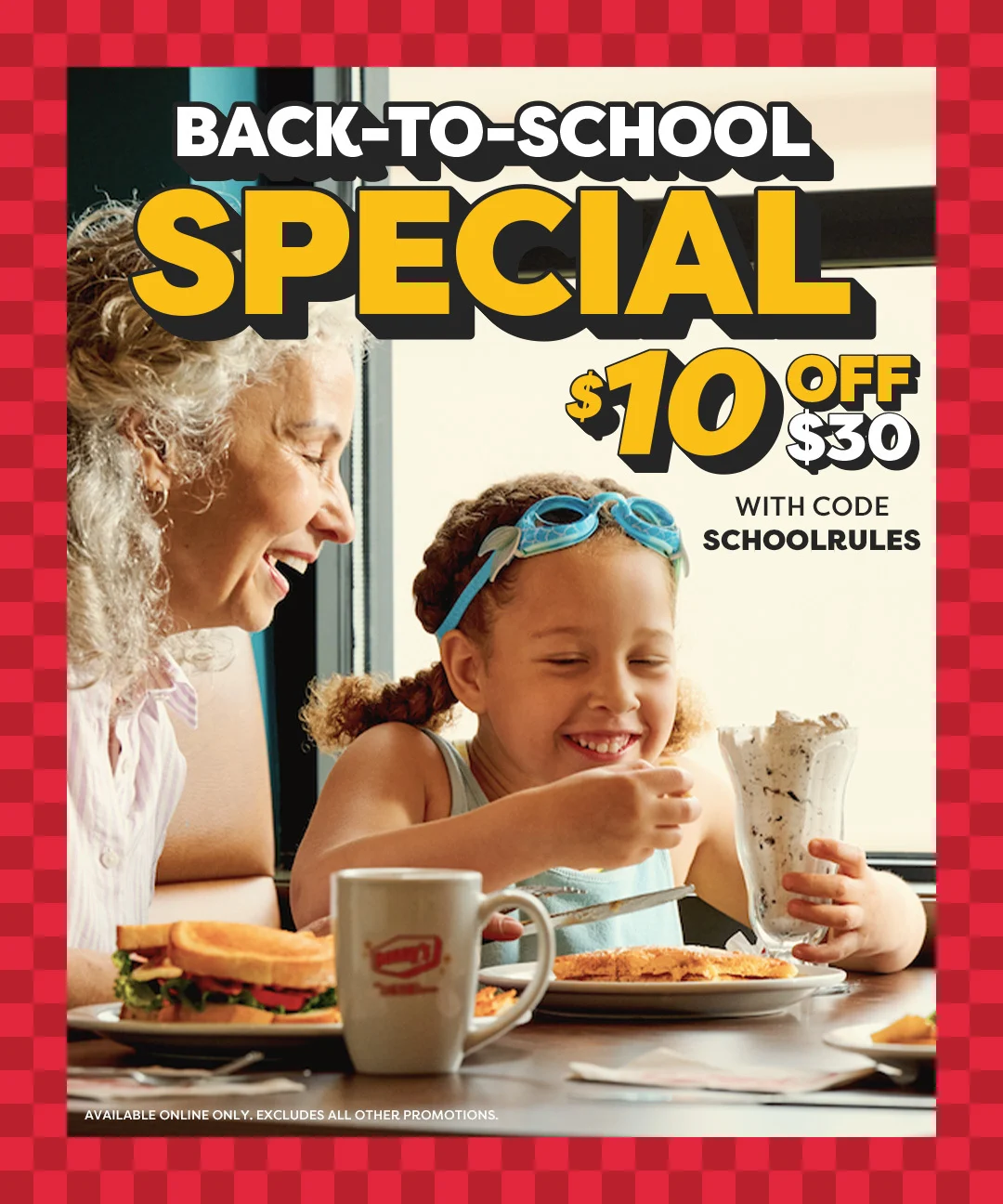 Back-to-School Special - $10 OFF $30 with code SchoolRules