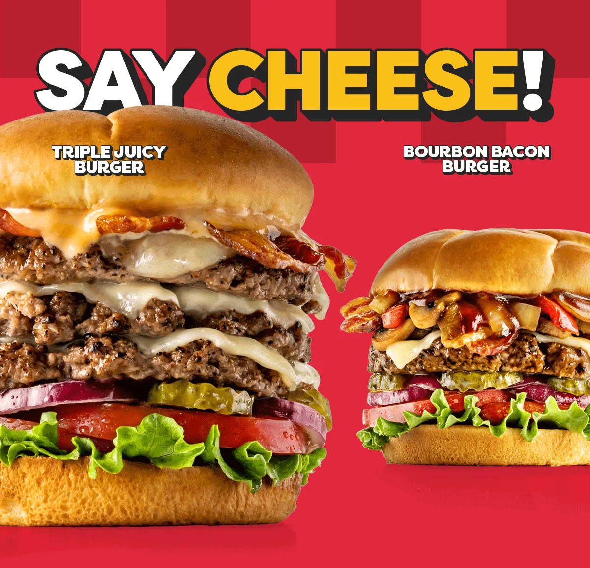 Say Cheese! - Triple Juicy Burger - Bourbon Bacon Burger