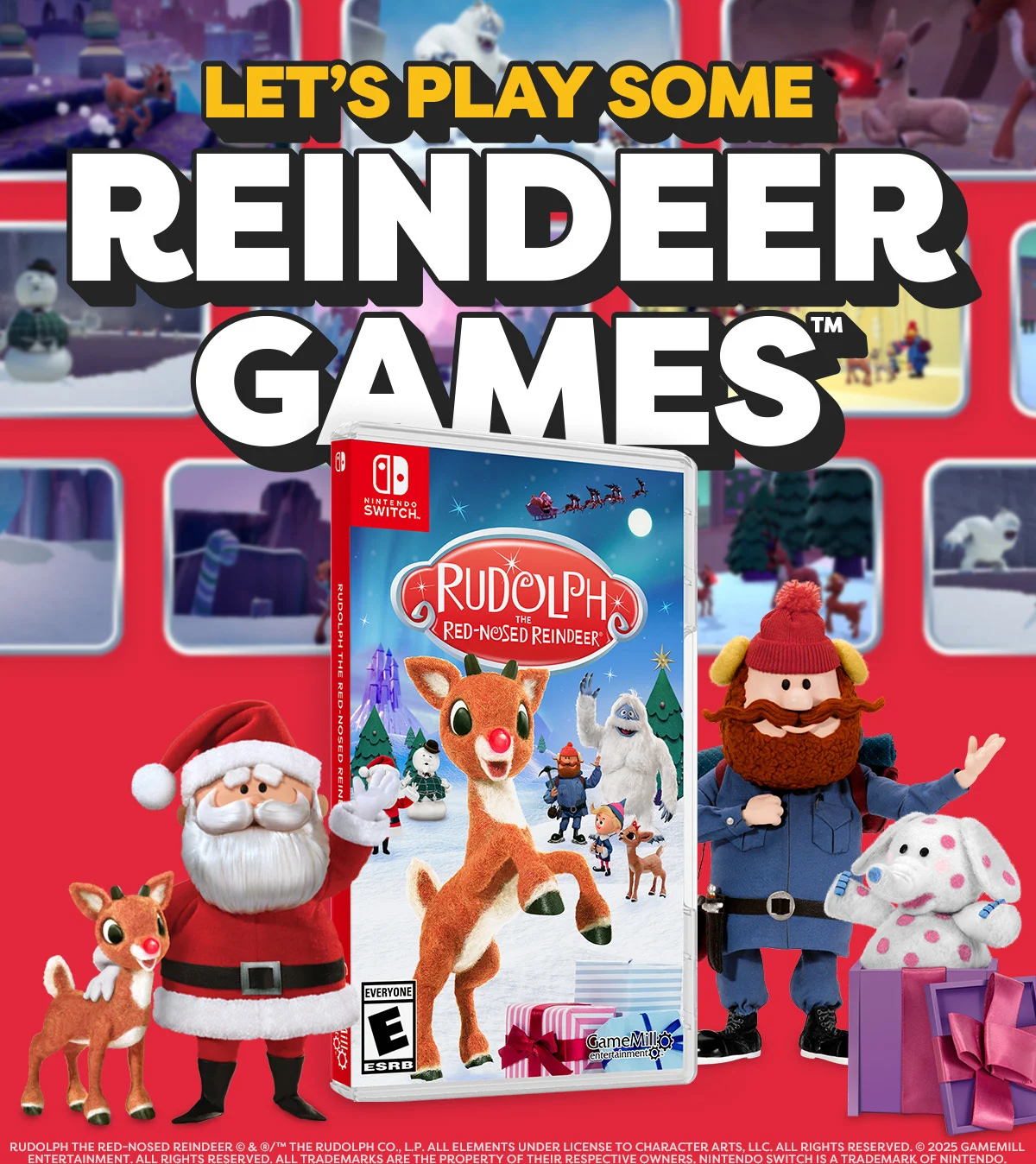 Let’s Play Some Reindeer Games™ - Nintendo Switch - Rudolph The Red-Nosed Reindeer - *Rudolph The Red-Nosed Reindeer © & ®/™ The Rudolph Co., L.p. All Elements Under License To Character Arts, Llc. All Rights Reserved. © 2025 Gamemill Entertainment. All Rights Reserved. All Trademarks Are The Property Of Their Respective Owners. Nintendo Switch Is A Trademark Of Nintendo.