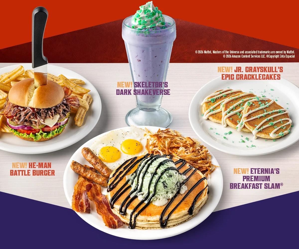 © 2026 Mattel. Masters Of The Universe And Associated Trademarks Are Owned By Mattel. - © 2026 Amazon Content Services Llc. © Copyright Zeta Espacial - New! Skeletor's Dark Shakeverse - New! Jr. Grayskull's Epic Cracklecakes - New! He-man Battle Burger - New! Eternia's Premium Breakfast Slam®