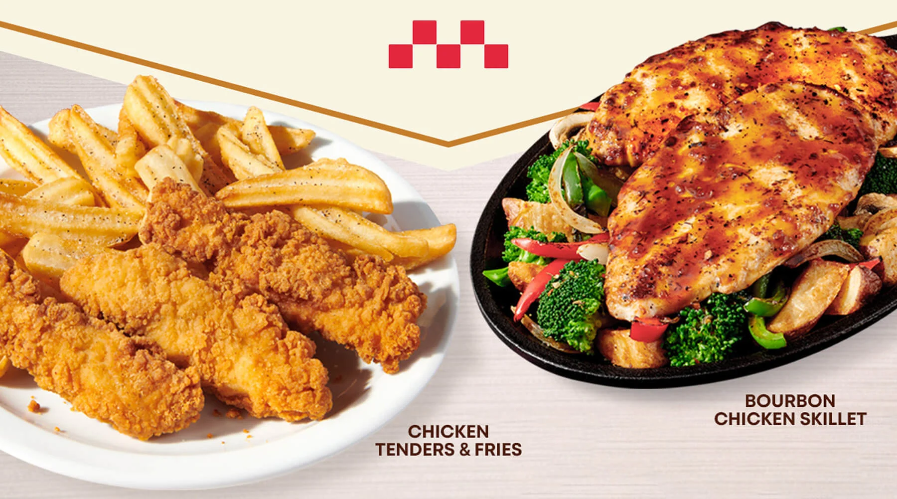 CHICKEN TENDERS & FRIES - BOURBON CHICKEN SKILLET